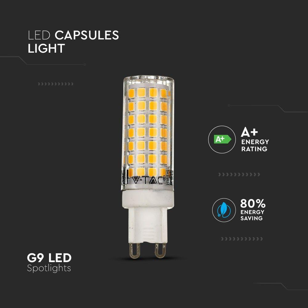 6W GU10 Żarówka LED, Barwa:4000K, Trzonek:G9, VTAC, SKU 2720