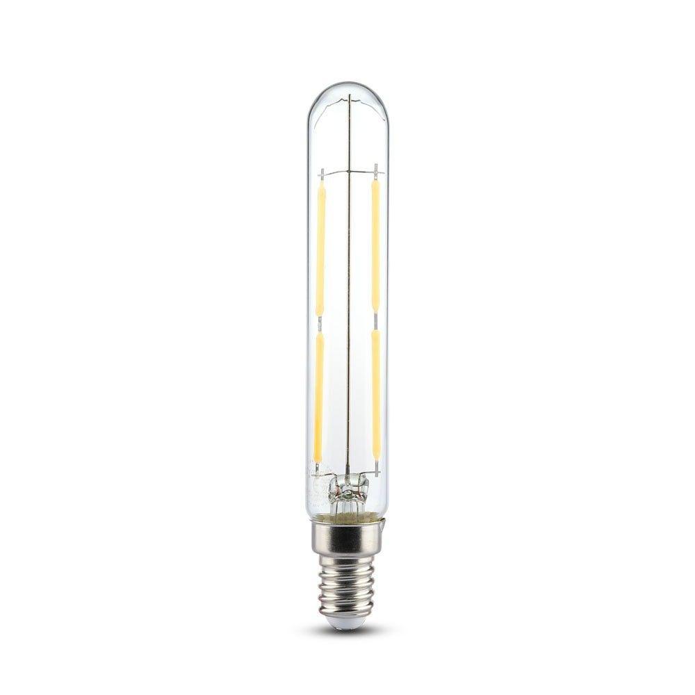 4W LED T20 Żarówka LED Filament, Klosz Przezroczysty, Barwa:4000K, Trzonek:E14, VTAC, SKU 2702