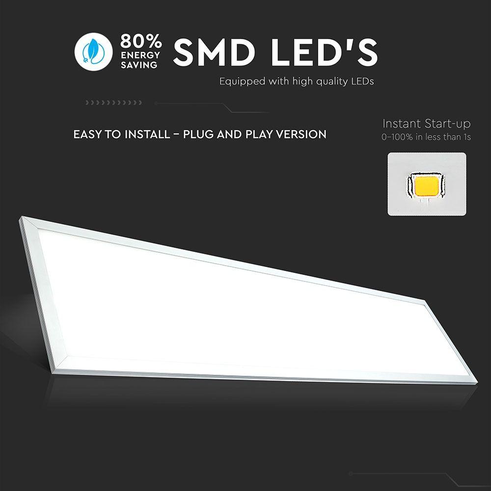 VT-12046 45W LED PANEL-1200x300MM 6400K (120LM/W) 6PCS/PACK