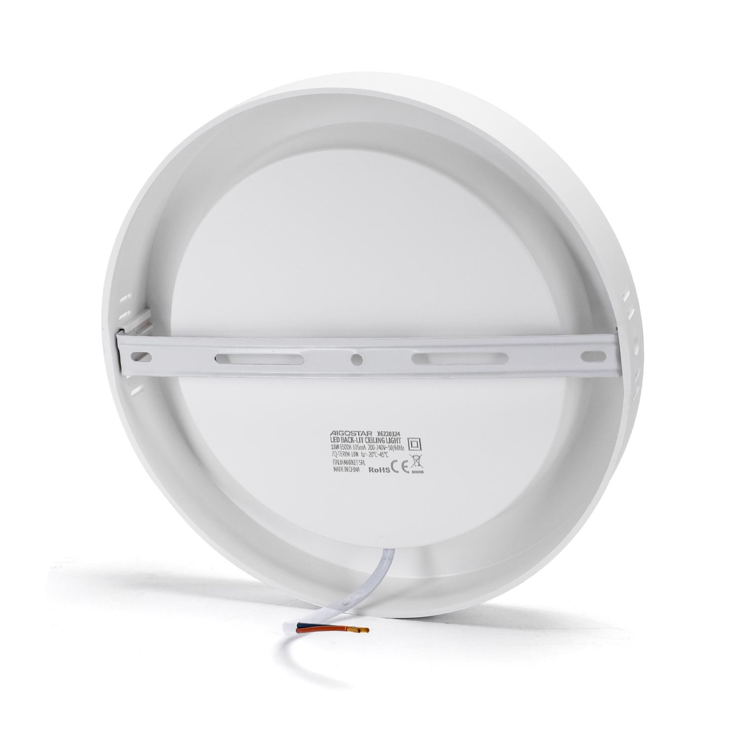 Downlight natynkowy okrągły LED 18W Światło białe