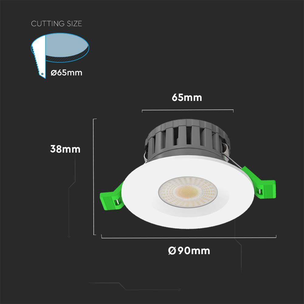 VT-DL0508 5W/8W LED FIRE RATED DOWNLIGHT CCT 4IN1 DIMMABLE