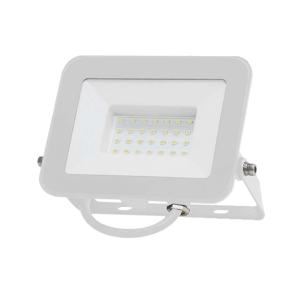 VT-44030 30W FLOODLIGHT SAMSUNG CHIP 6500K WHITE BODY WHITE GLASS