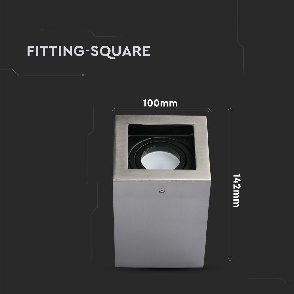 VT-797 GU10 FITTING SATIN NICKLE SQUARE