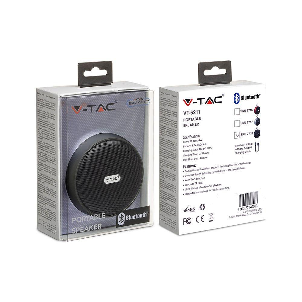 VT-6211PORTABLE BLUETOOTH SPEAKER TWS FUNCTION-800mah BATTERY-BLACK