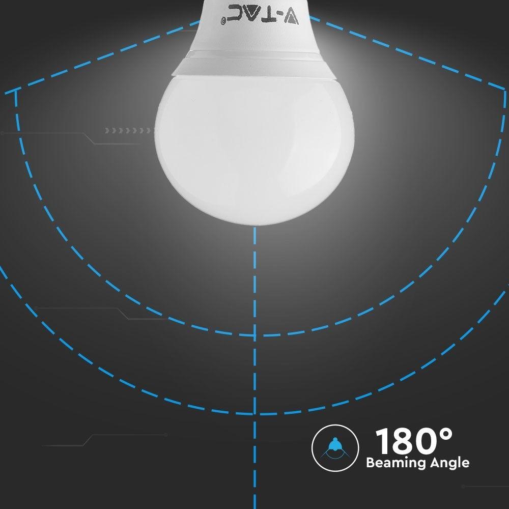 4.5W P45 Żarówka LED, Chip SAMSUNG, Barwa:3000K, Klasa: A++, Trzonek:E14, VTAC, SKU 264