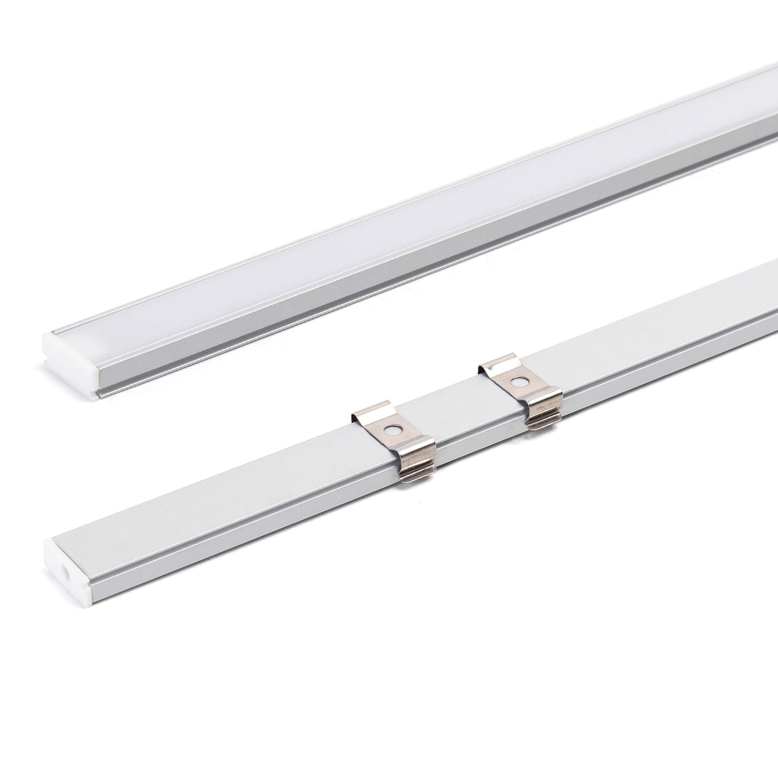 Surface-mounted LED strip channel, 1m, silver