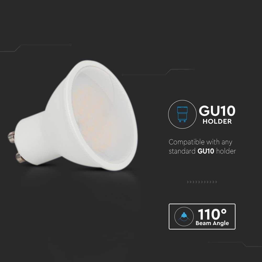 10W GU10 Żarówka LED, Chip SAMSUNG, Barwa:4000K, Trzonek:GU10 , VTAC, SKU 21879