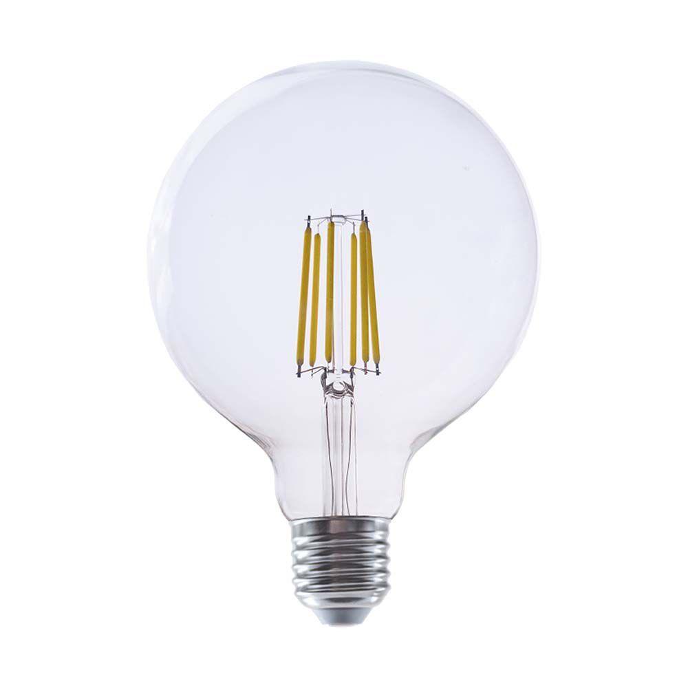 4W G125 Żarówka LED Filament, Klosz Transparentny, Barwa:3000K, Trzonek:E27, Skuteczność: 210lm/W, VTAC, SKU 2992