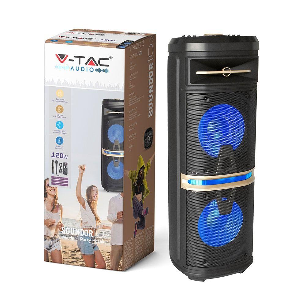 VT-6210-2 120W RECHARGEABLE TROLLEY SPEAKER-WITH MICROPHONES-RF CONTROL