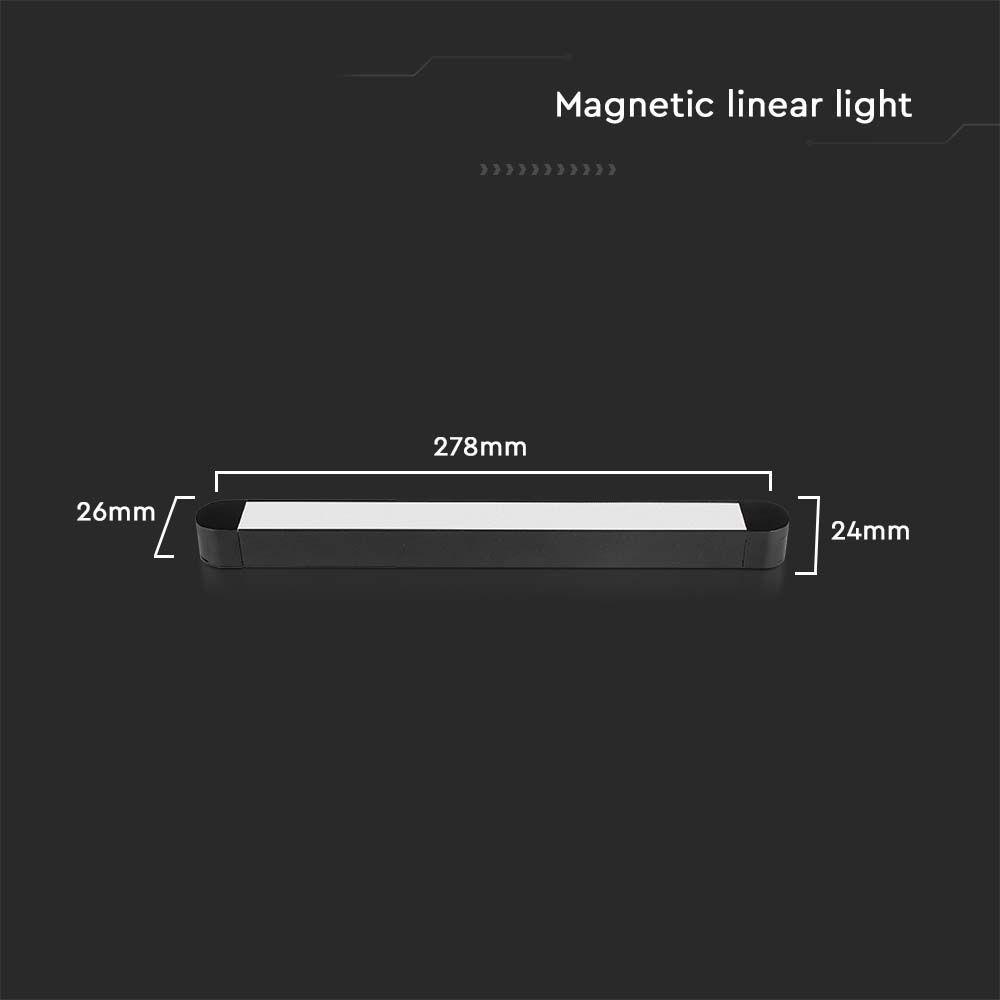 VT-4211 10W LED ULTRA THIN MAGNETIC LINEAR TRACK LIGHT 4000K BLACK BODY