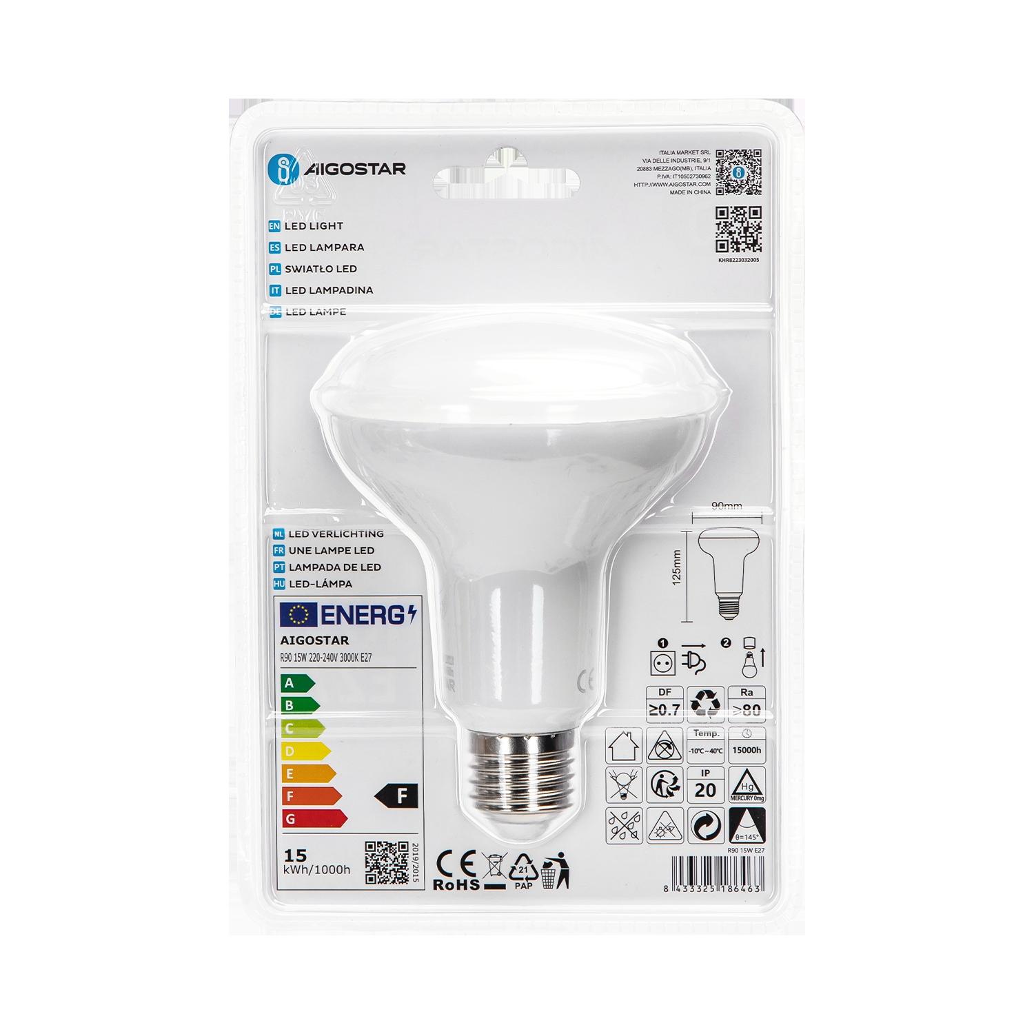 LED R90 E27 15W