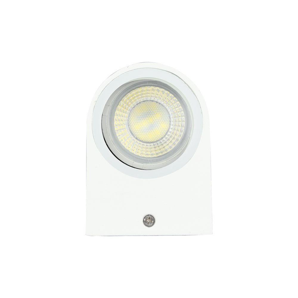 VT-7652 2 WAY GU10 WALL FITTING(ALUMINUM) ROUND-WHITE BODY, IP44