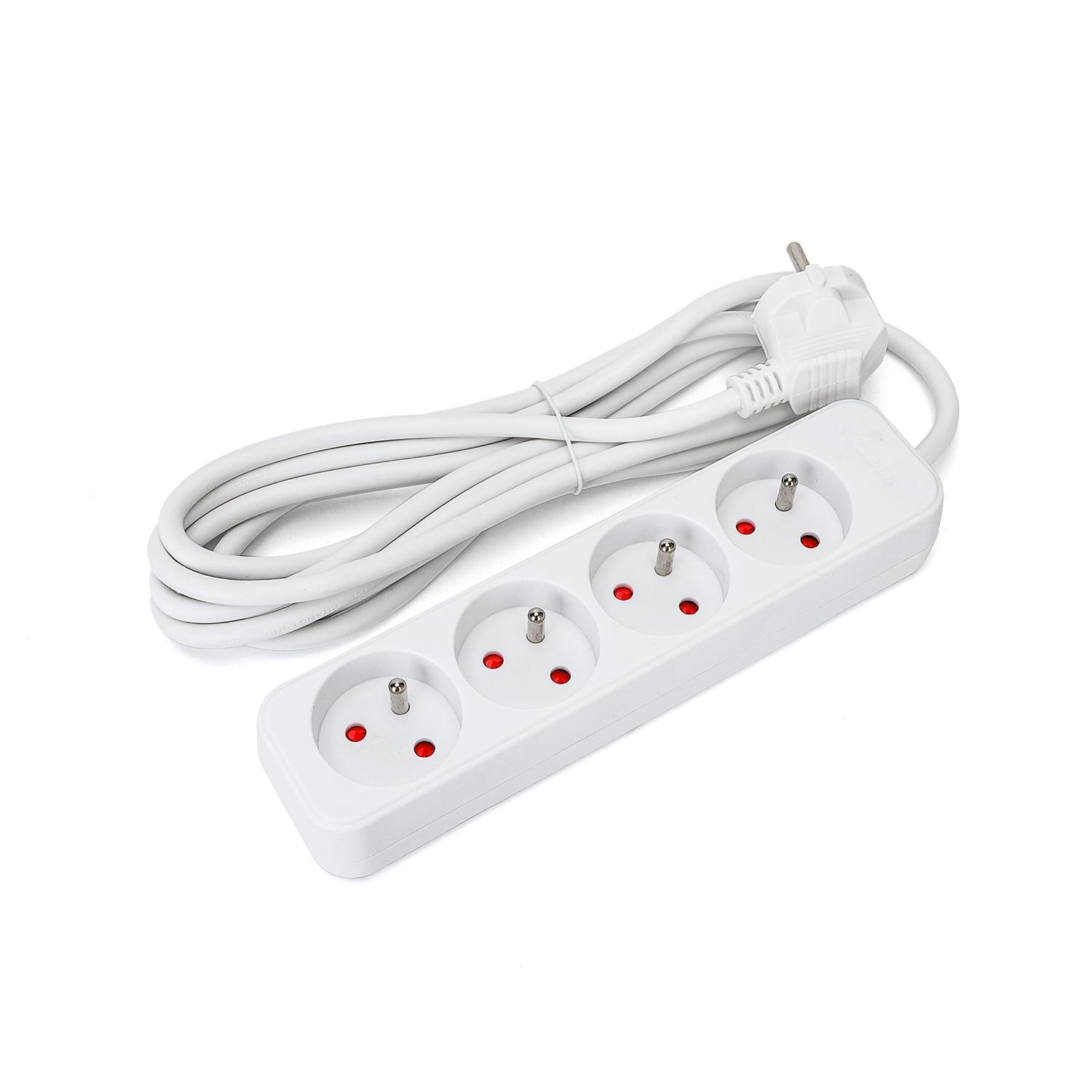 Power strips 4-way 3m H05VV-F 3G1.0m㎡ White