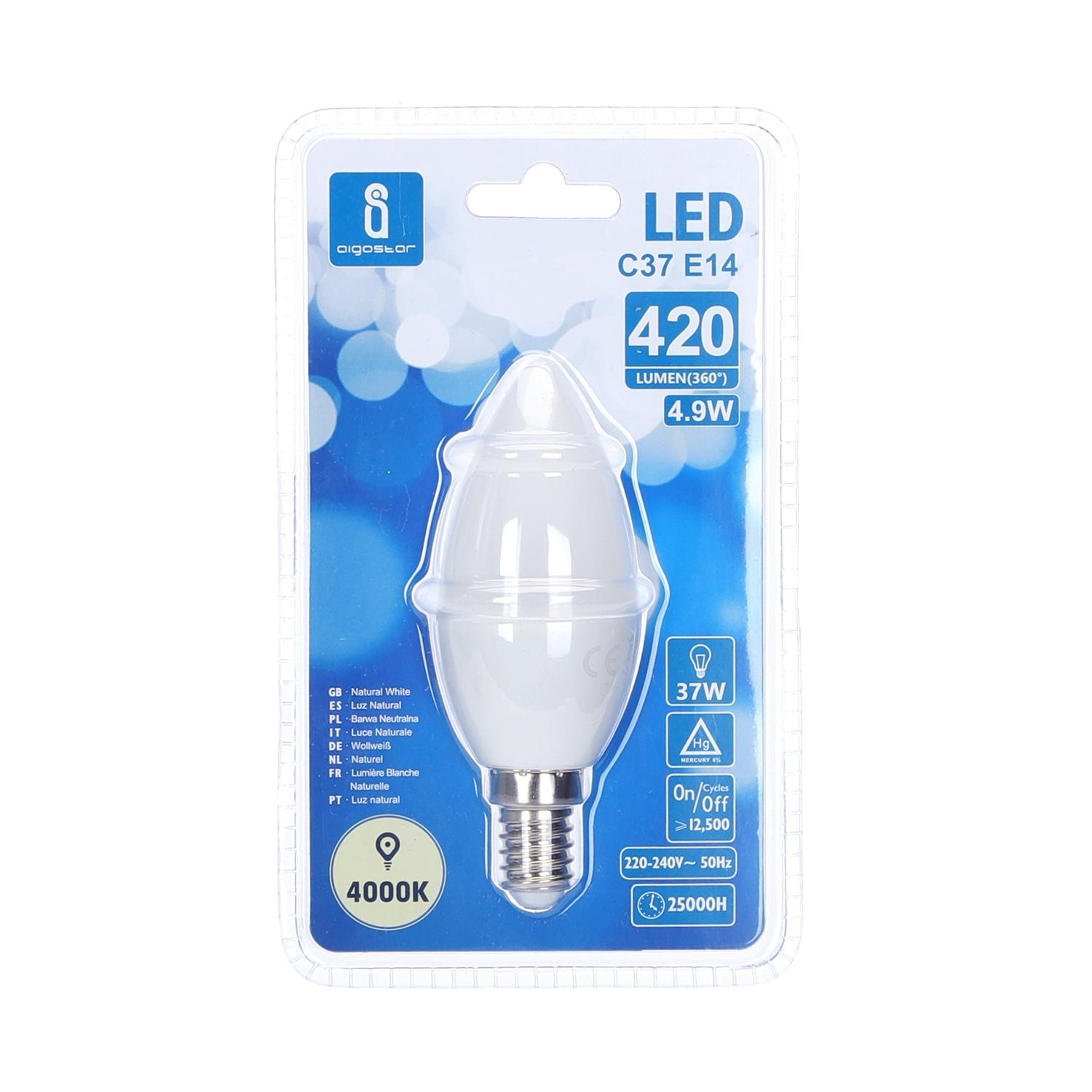 LED C37 E14 4.9W