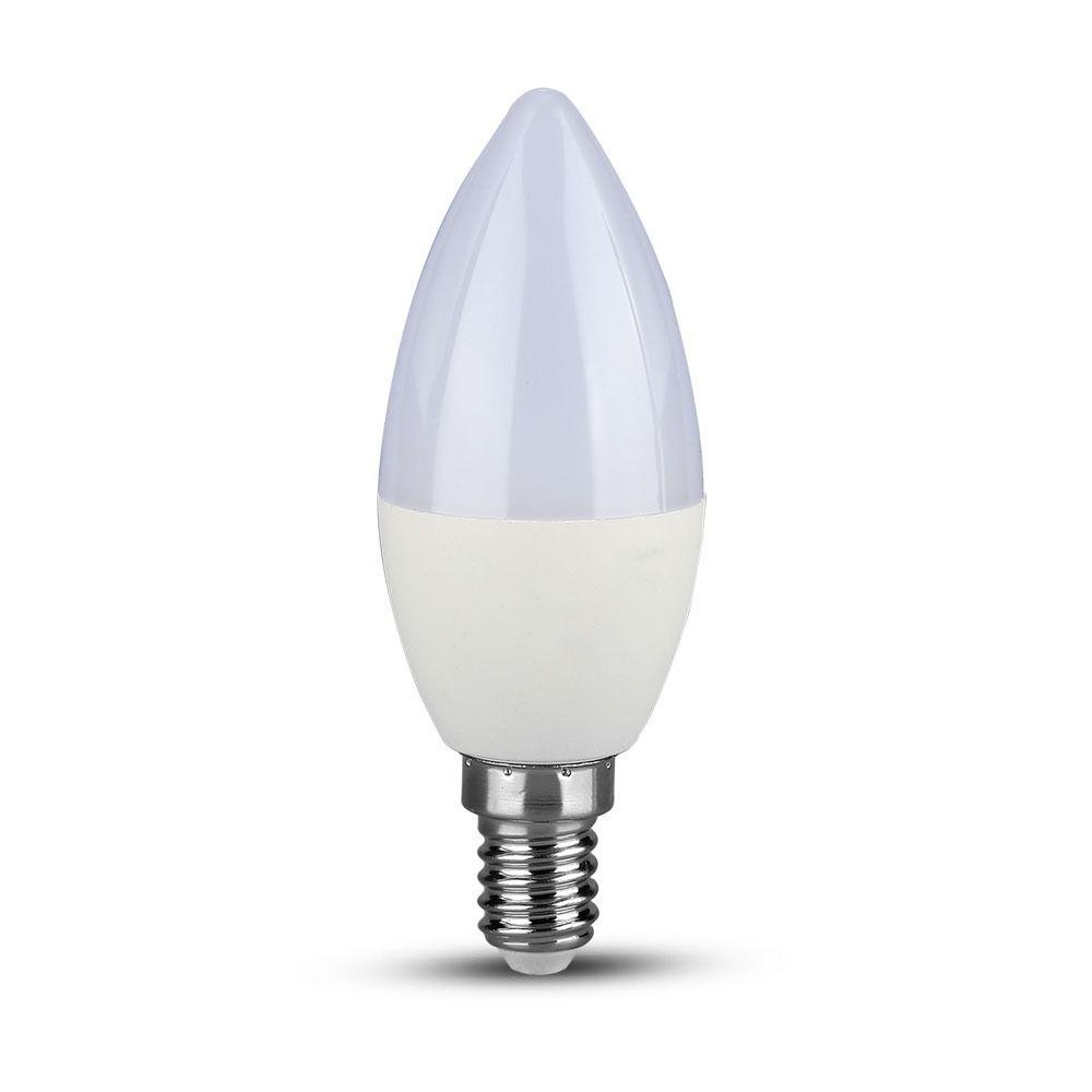 VT-268 7W PLASTIC CANDLE BULB SAMSUNG CHIP 3000k E14