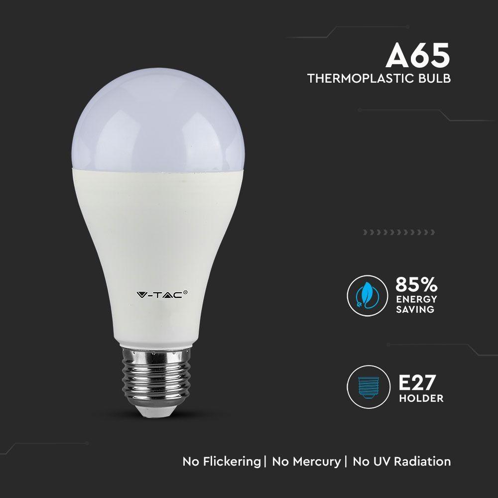 12W A65 Żarówka LED, Chip SAMSUNG, Barwa:3000K, Klasa: A++, Trzonek:E27, VTAC, SKU 249