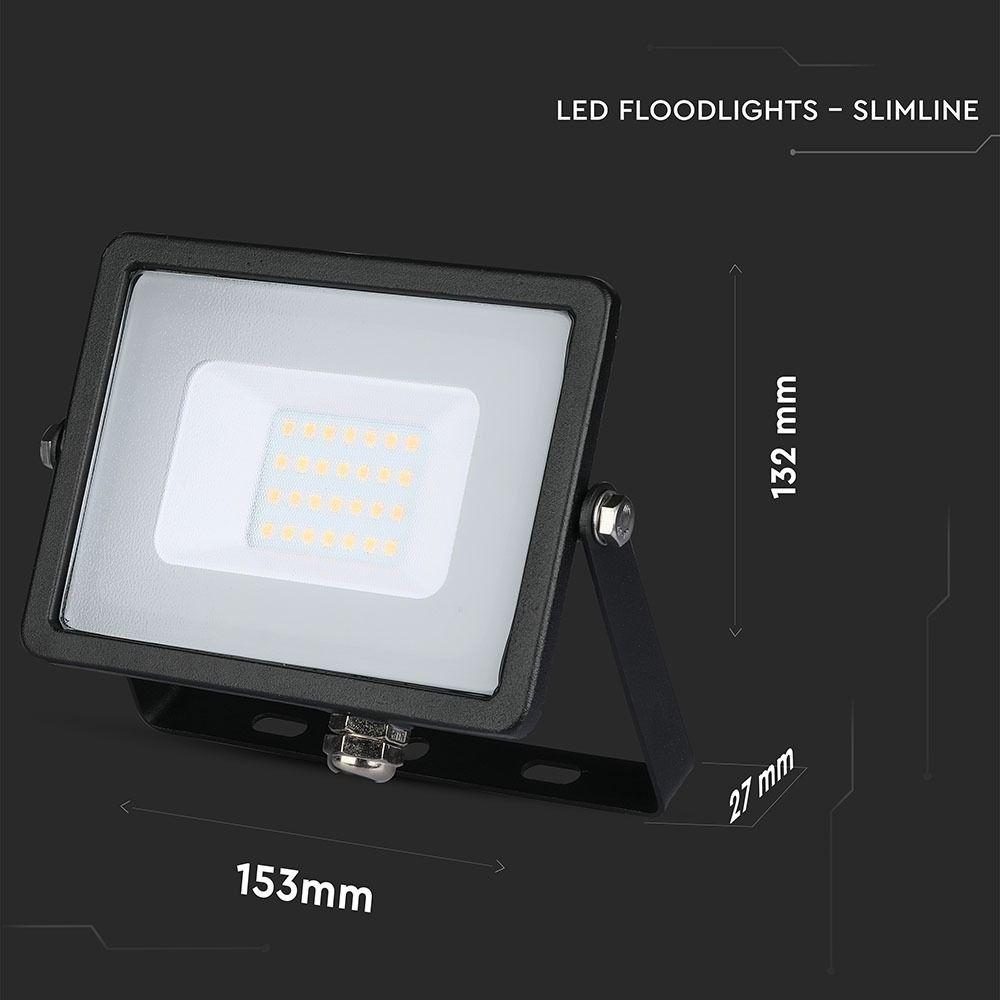 20W Naświetlacz LED SMD, Chip SAMSUNG, Barwa:3000K, Obudowa: Czarna , VTAC, SKU 439