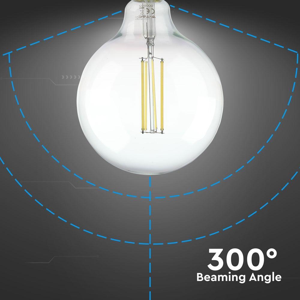 VT-2143 12.5W G125 LED FILAMENT BULB-CLEAR GLASS 6500K E27