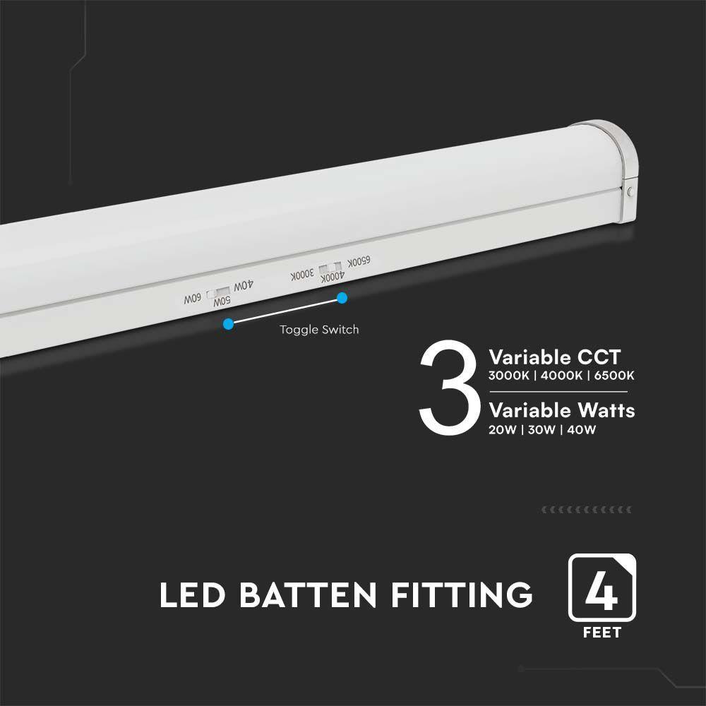 20W/30W/40W Belka oświetleniowa LED 120cm, Moduł awaryjny, Chip SAMSUNG, Barwa:3w1, Skuteczność 150lm/W, VTAC, SKU 7013