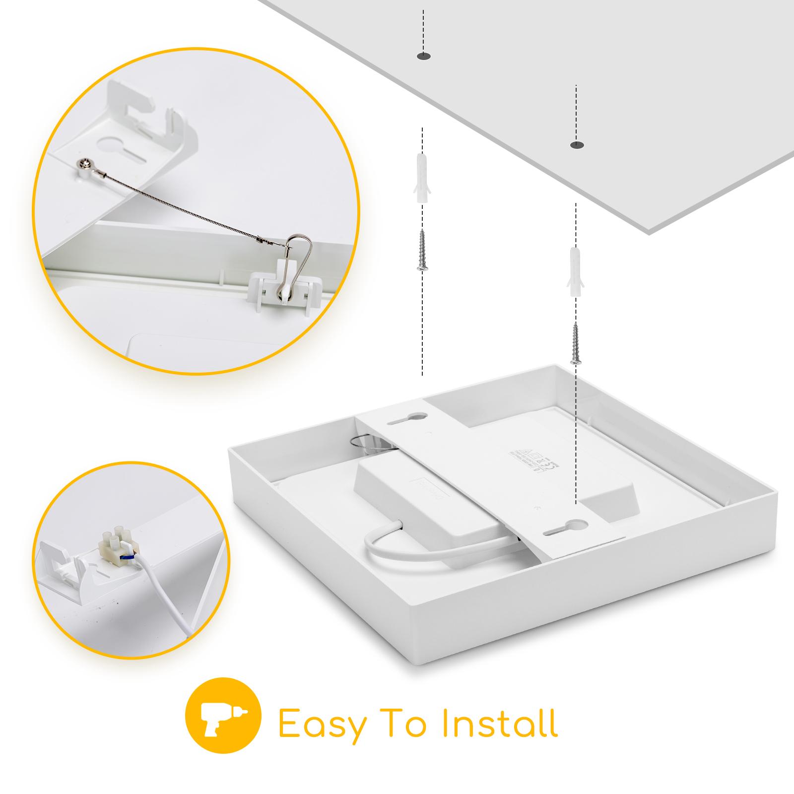 E6 LED  Surface-mounted Square Downlight 6W White Light