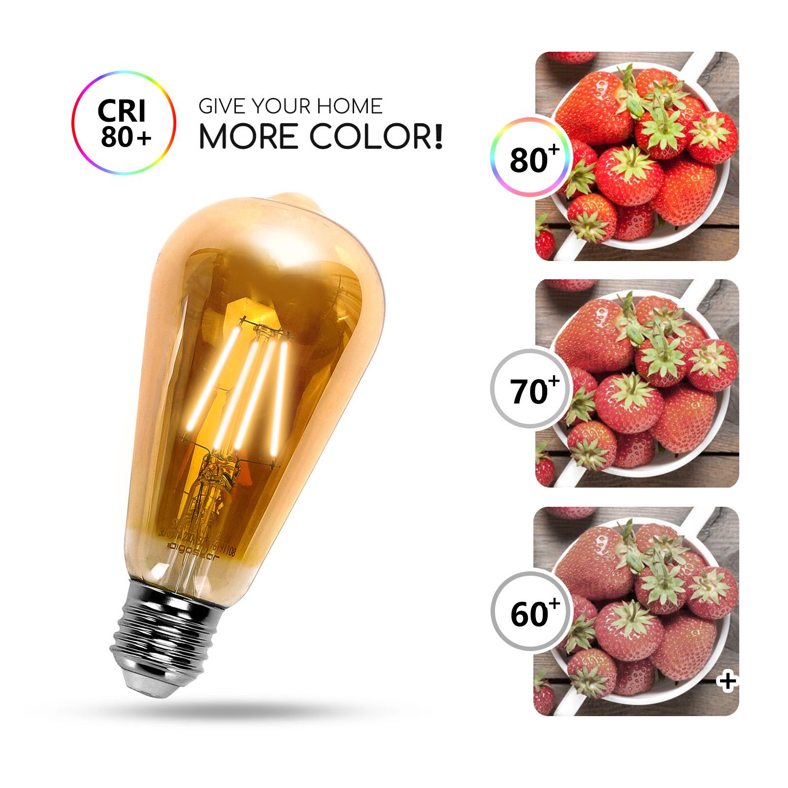 LED Filament Bulb (Amber) ST64 E27 8W