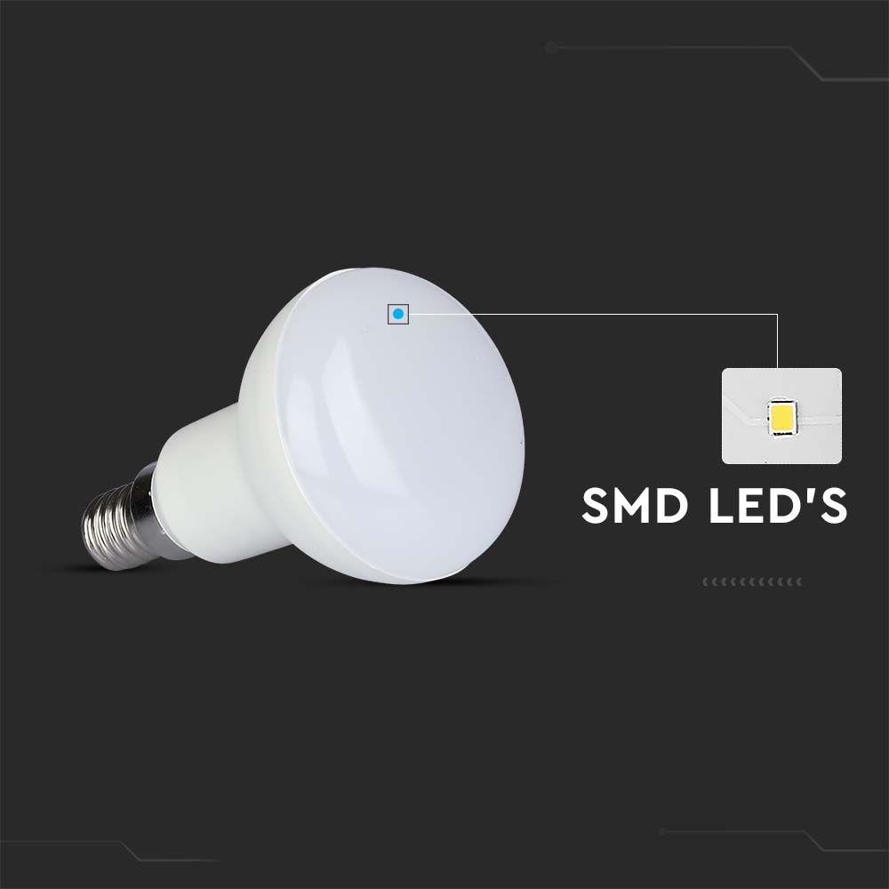 4.8W R50 Żarówka LED, Chip SAMSUNG, Barwa:3000K, Trzonek:E14, VTAC, SKU 21138