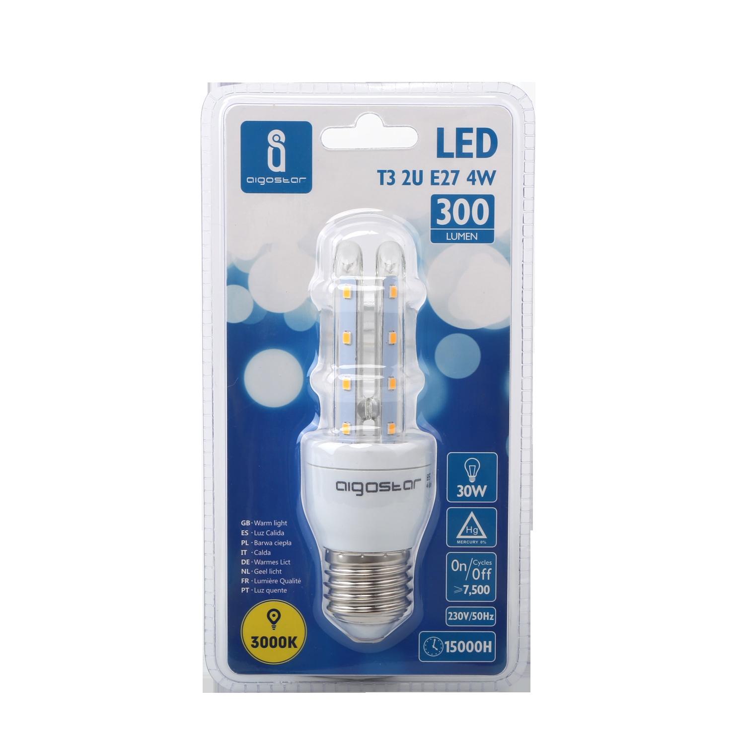 LED E27 4W U-tube