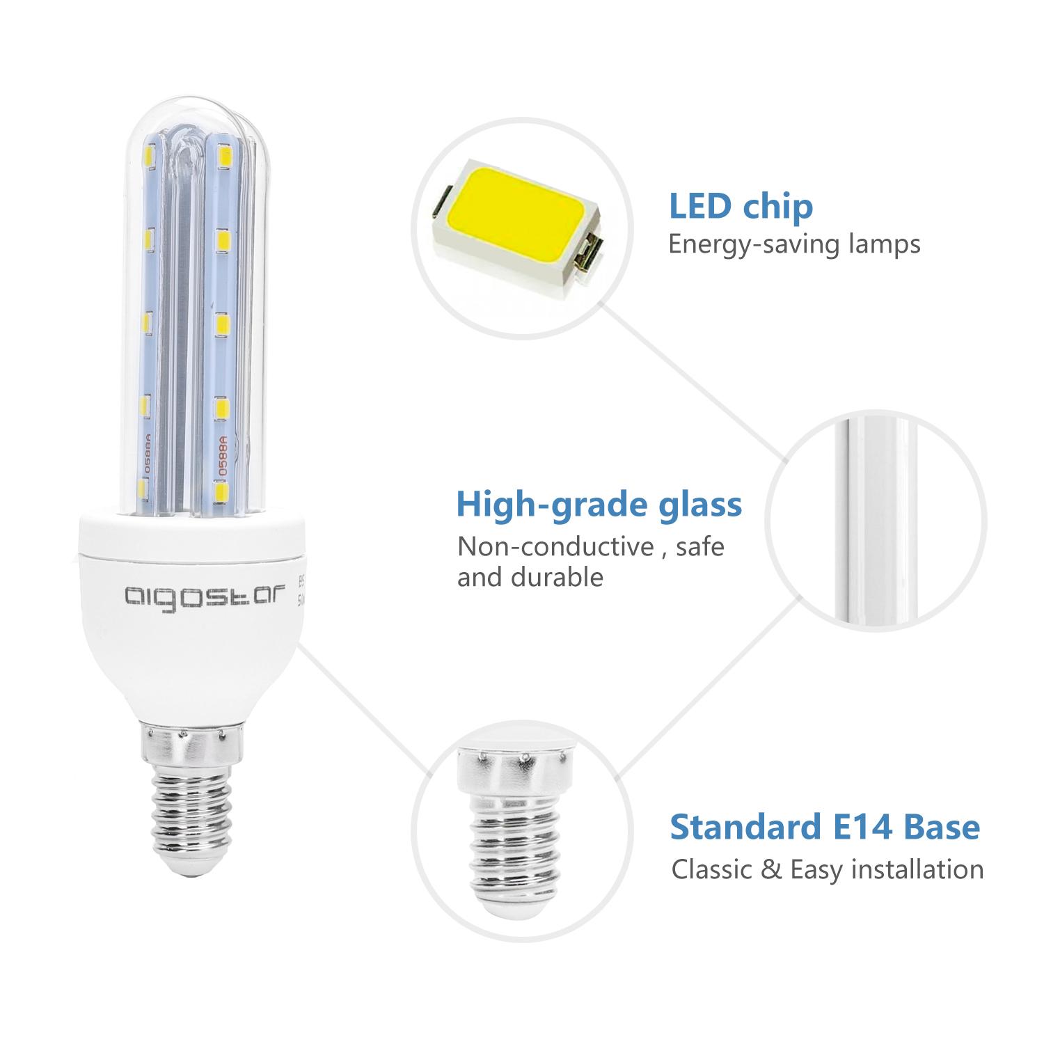 LED E14 6W U-tube