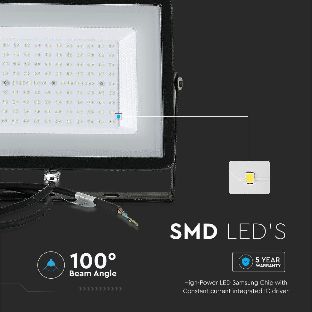 300W Naświetlacz LED SMD, Chip SAMSUNG, Barwa:4000K, Obudowa: Czarna, VTAC, SKU 21422