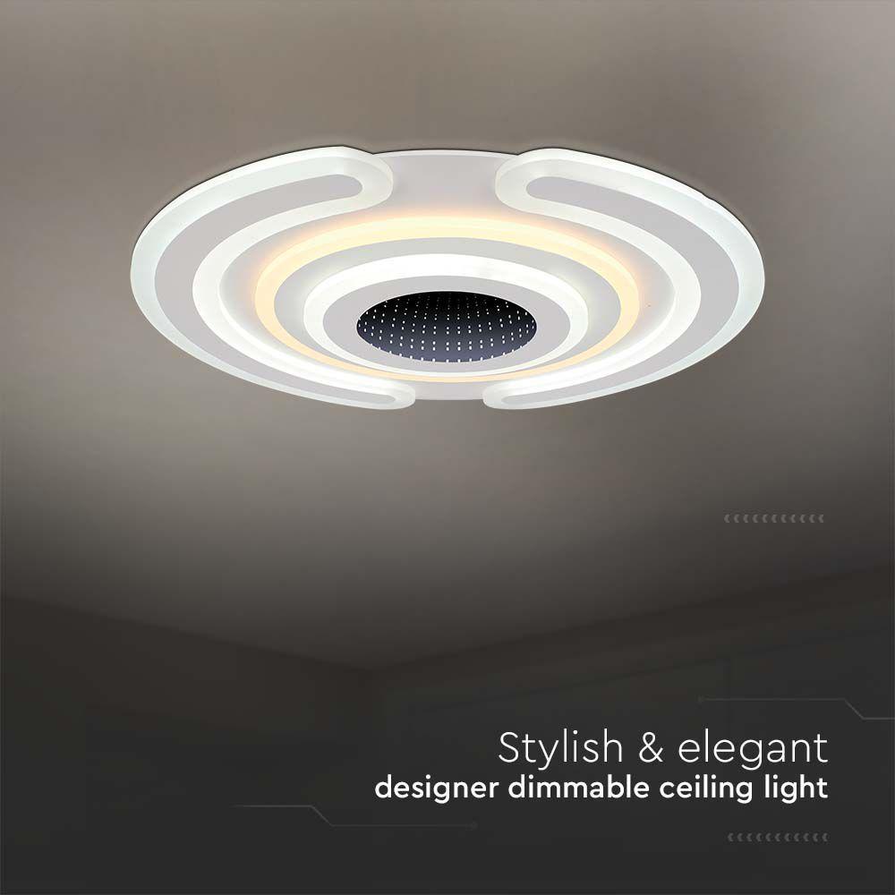 VT-7960 95W LED SMART DECORATIVE CEILING LAMP 52x5CM 3IN1 DIMMABLE+REMOTE CONTROL