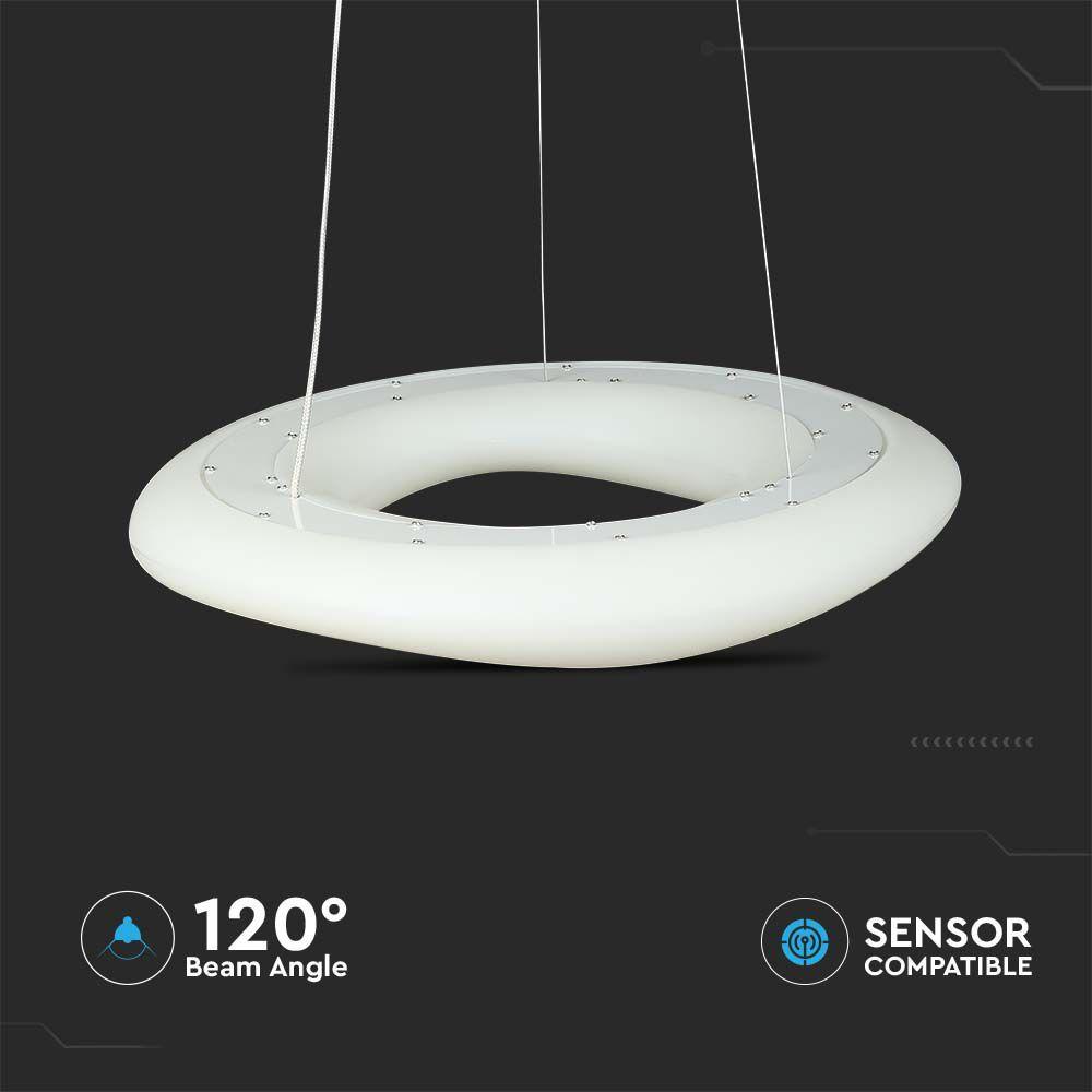 VT-7605 36W ROUND LED DESIGNER HANGING PENDANT COLOR CHANGING 600x2000 DIMMABLE WHITE