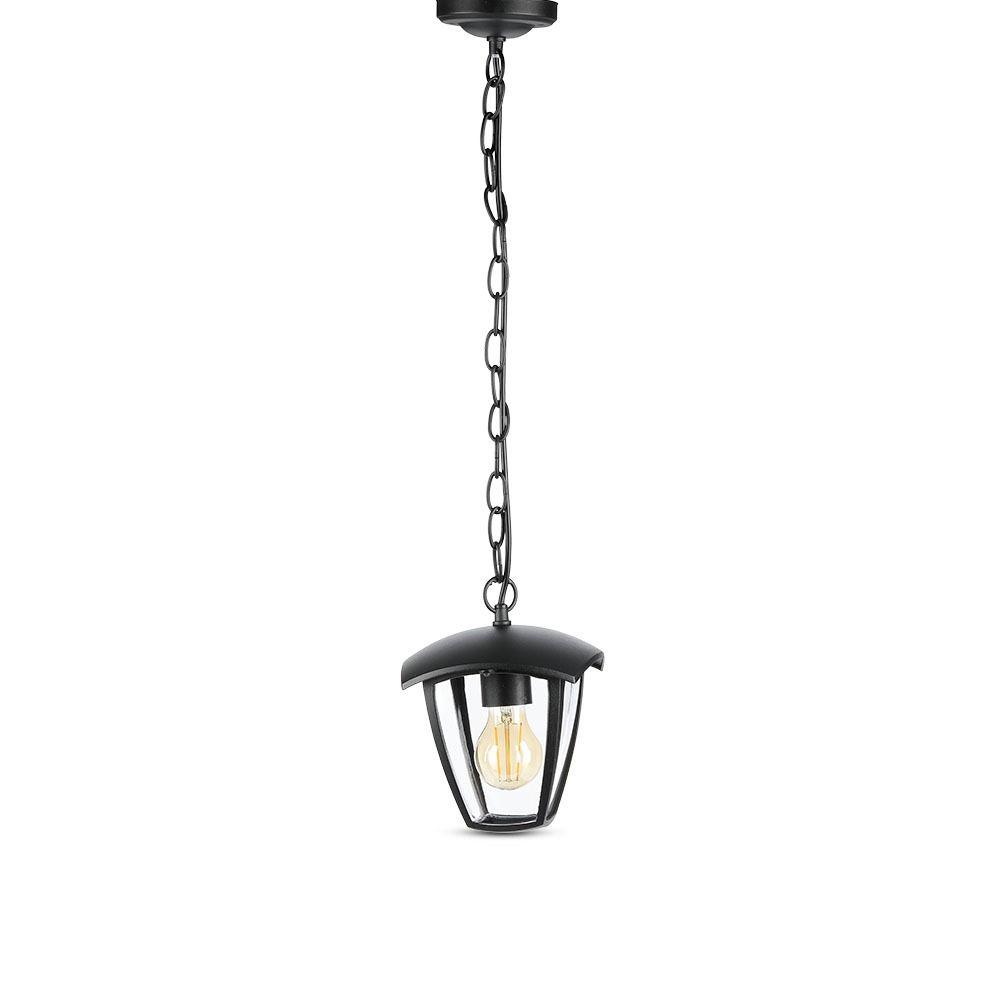 Lampa zwieszana ogrodowa, Okienka: 4x, Obudowa: Czarna, VTAC, SKU 7058