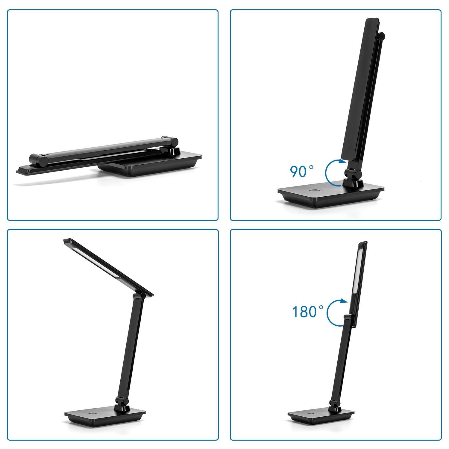 LED Foldable Table Lamp Black 4.5W 4000K