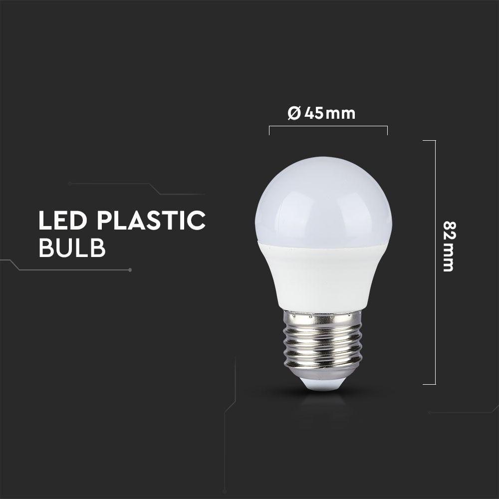 VT-2216 5.5W G45 LED PLASTIC BULB 4000K E27 ,CRI>95