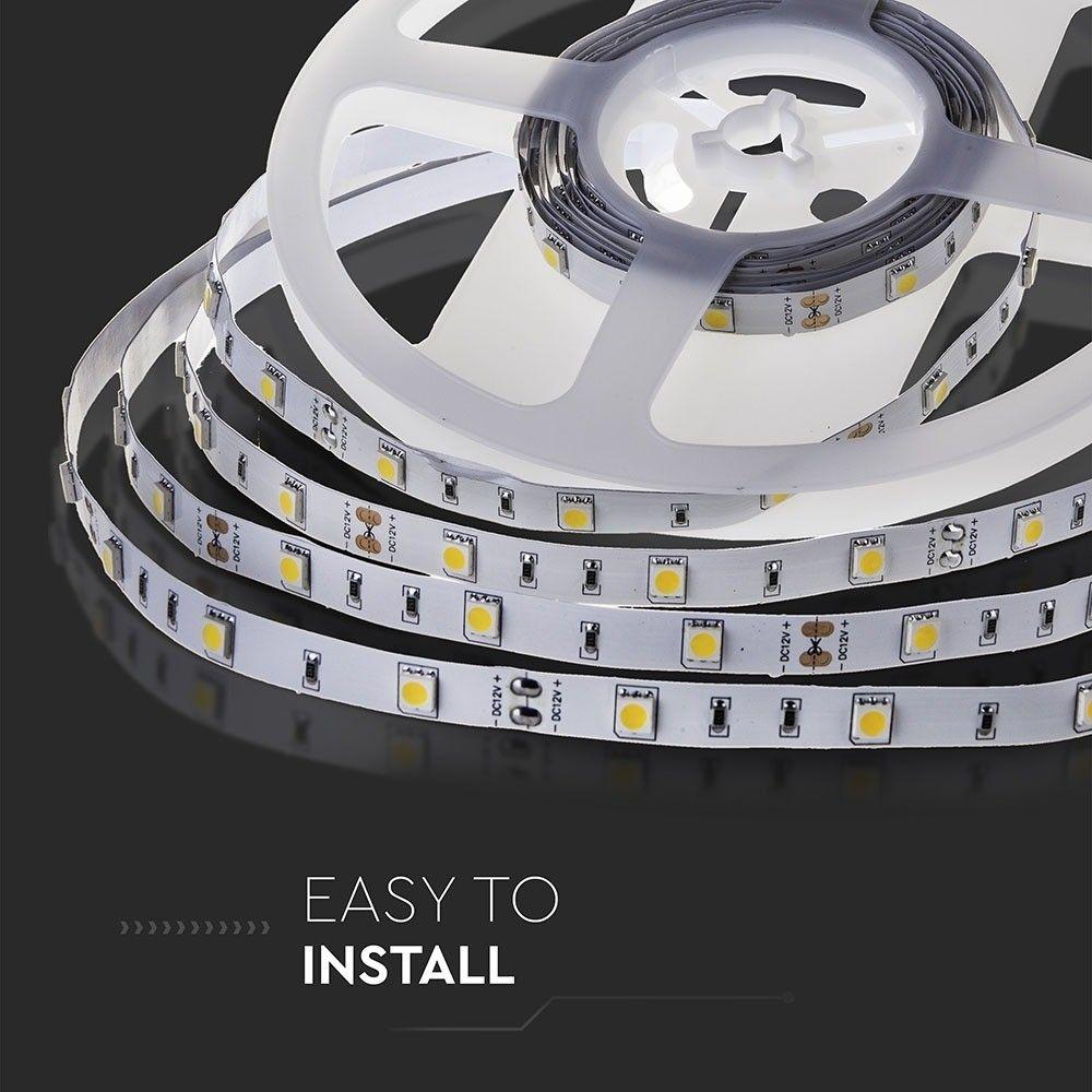 VT-5050-30 4.8W/M LED STRIP LIGHT 6000K IP20 (5M/ROLL)(PRICE PER M)