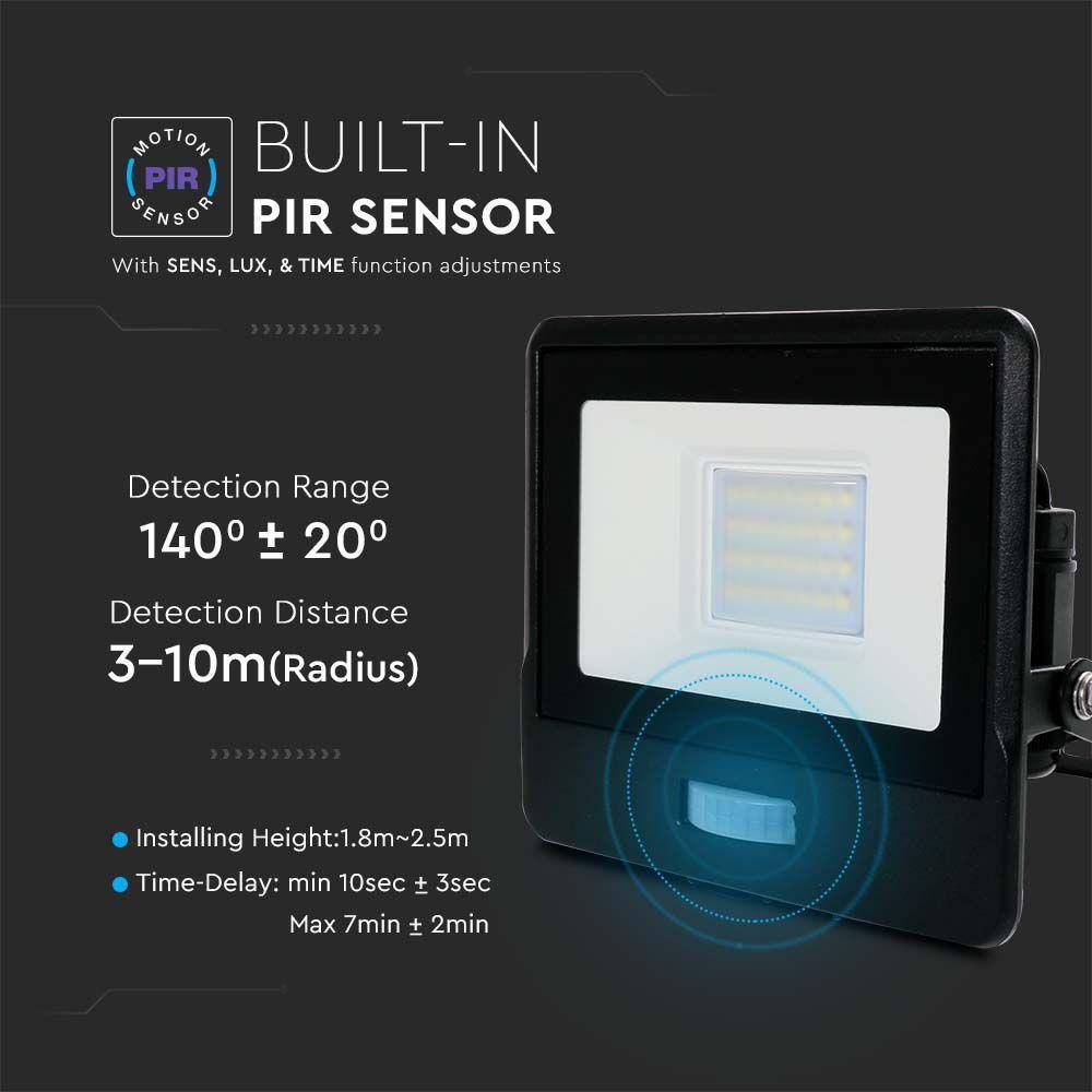 VT-5192S 20W LED SENSOR FLOODLIGHT COMPATIBLE WITH AMAZON ALEXA & GOOGLE HOME 3IN1