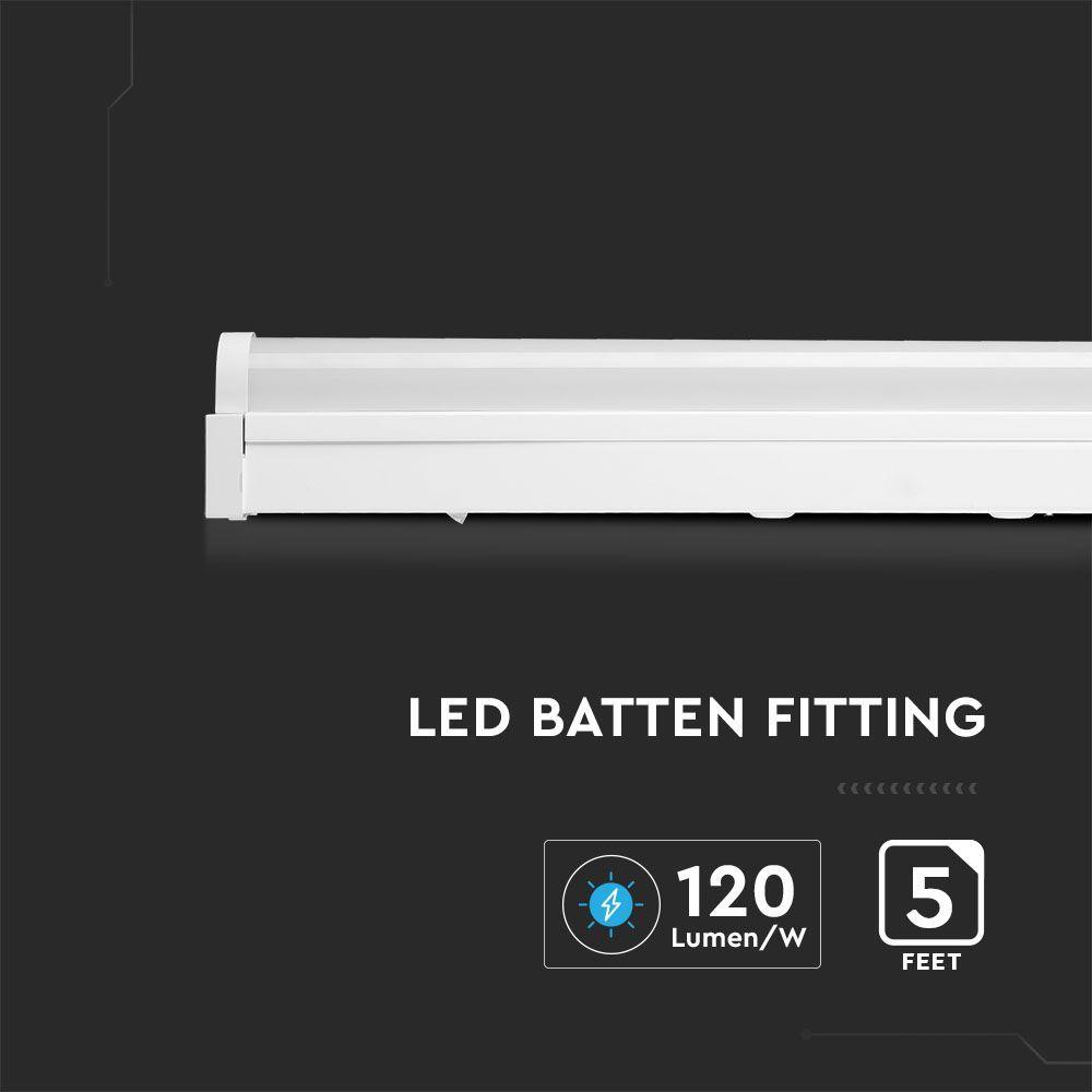 28W Lampa zintegrowana, Długość: 150cm, Chip Samsung, Barwa:6500K, Skuteczność: 120lm/W, VTAC, SKU 2120071