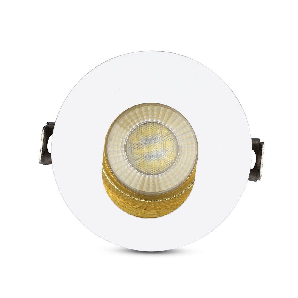 VT-874 GU10 FITTING ROUND-WHITE+GOLD