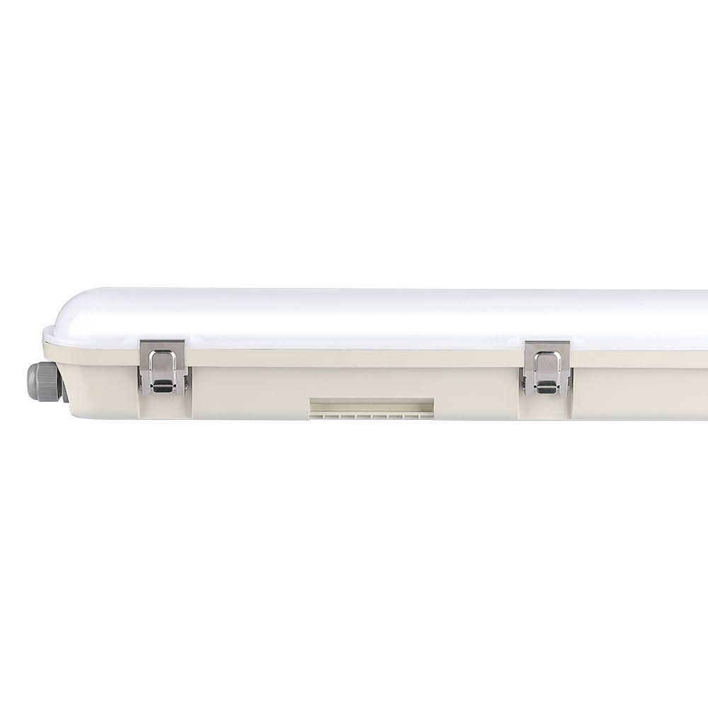 VT-120136S 36W LED WP LAMP FITTING 120CM SAMSUNG CHIP & SENSOR MILKY COVER+SS CLIPS 4000K