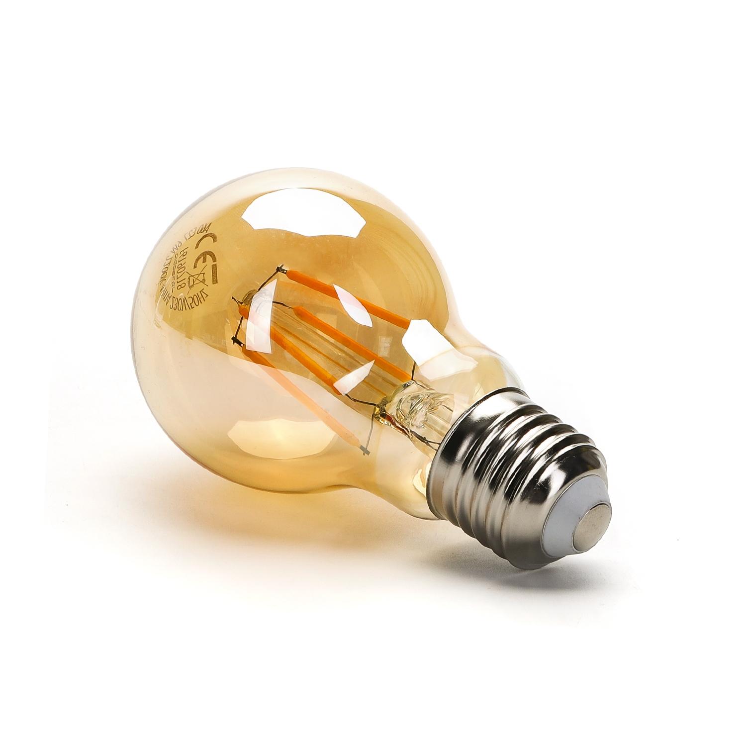 LED Filament Bulb (Amber) A60 E27 6W