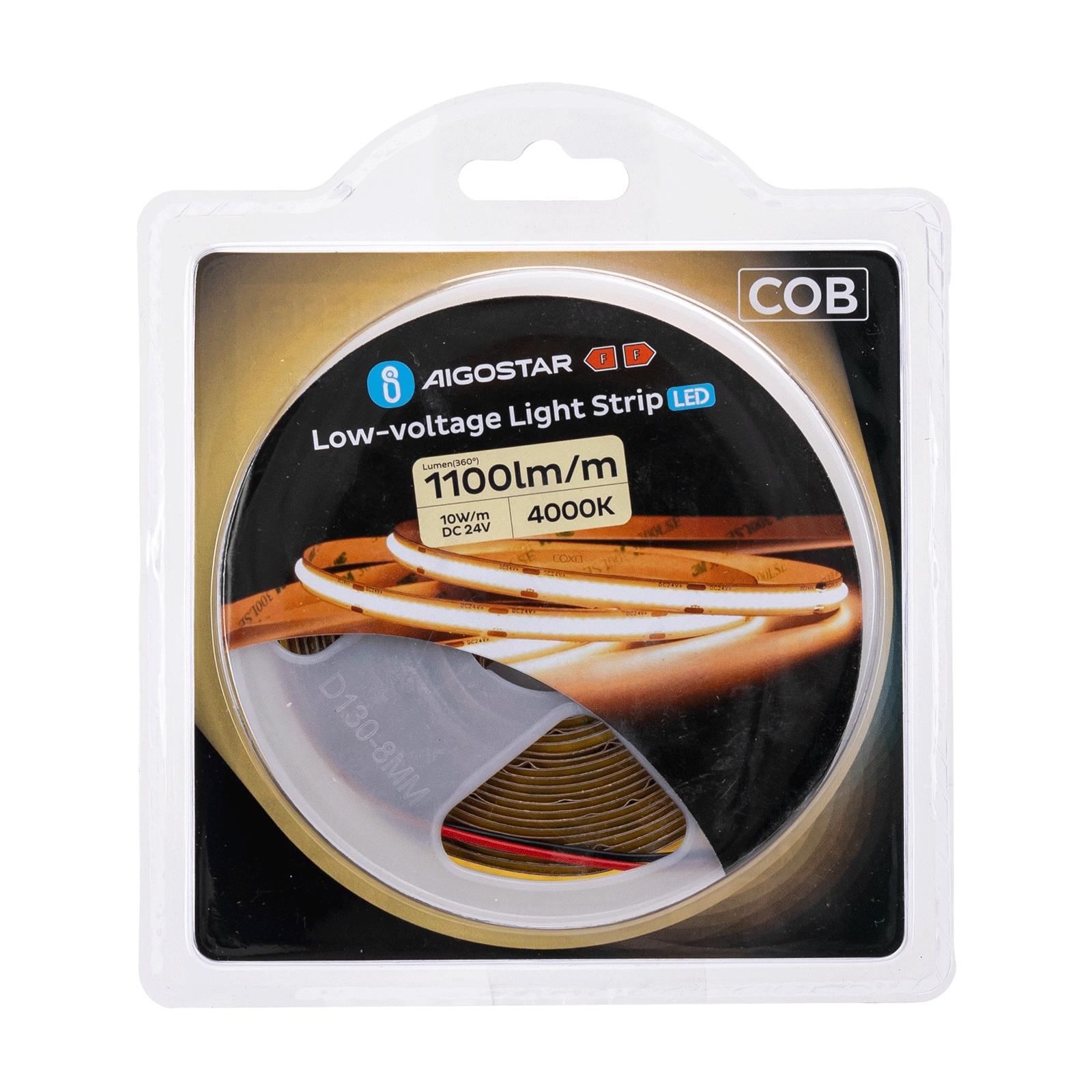 COB low voltage strip light,5m, 4000K