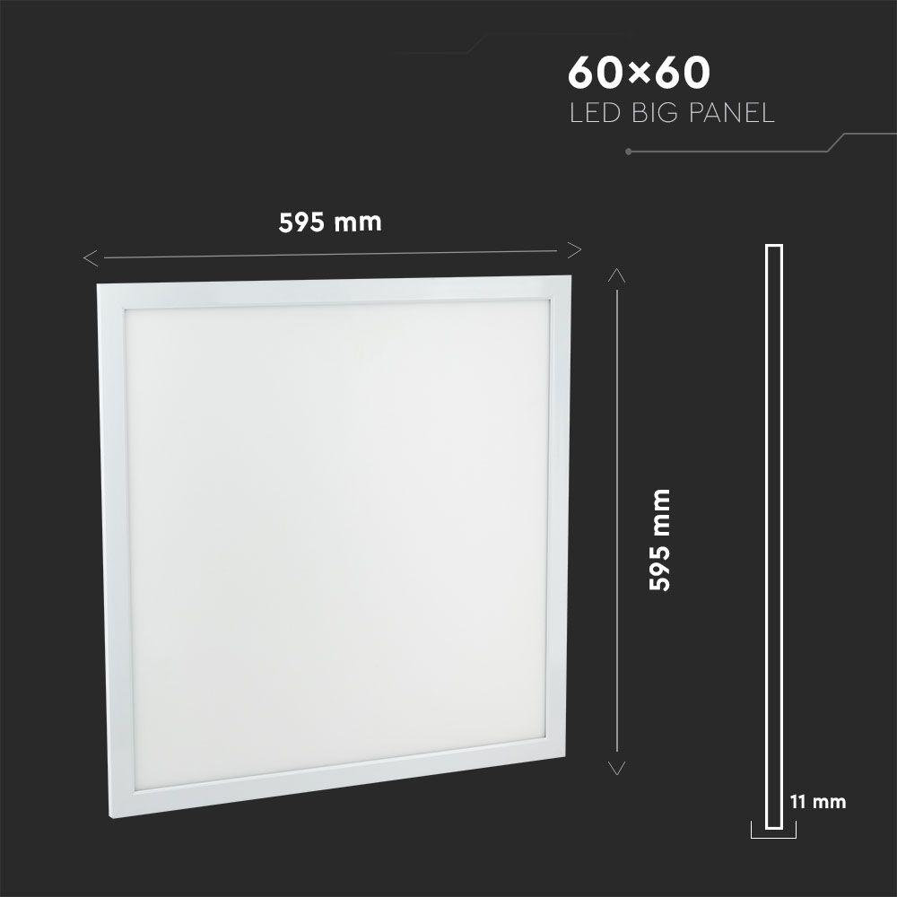 40W Panel LED 600x600mm, Barwa:4000K, IP65, Opakowanie: 6szt., VTAC, SKU 6603