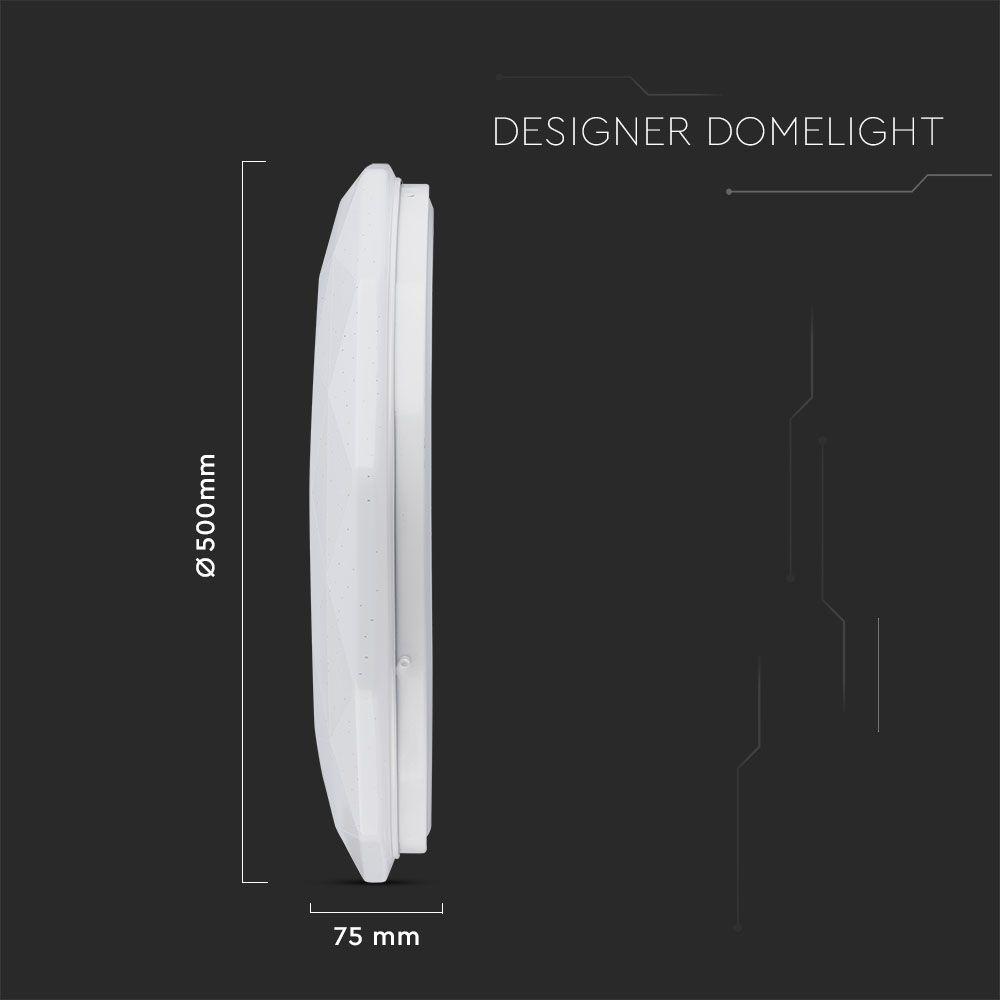 VT-8557 LED 30W/60W/30W DESIGNER DOMELIGHT REMOTE CONTROL CCT CHANGING DIMMABLE DIAMOND COVER