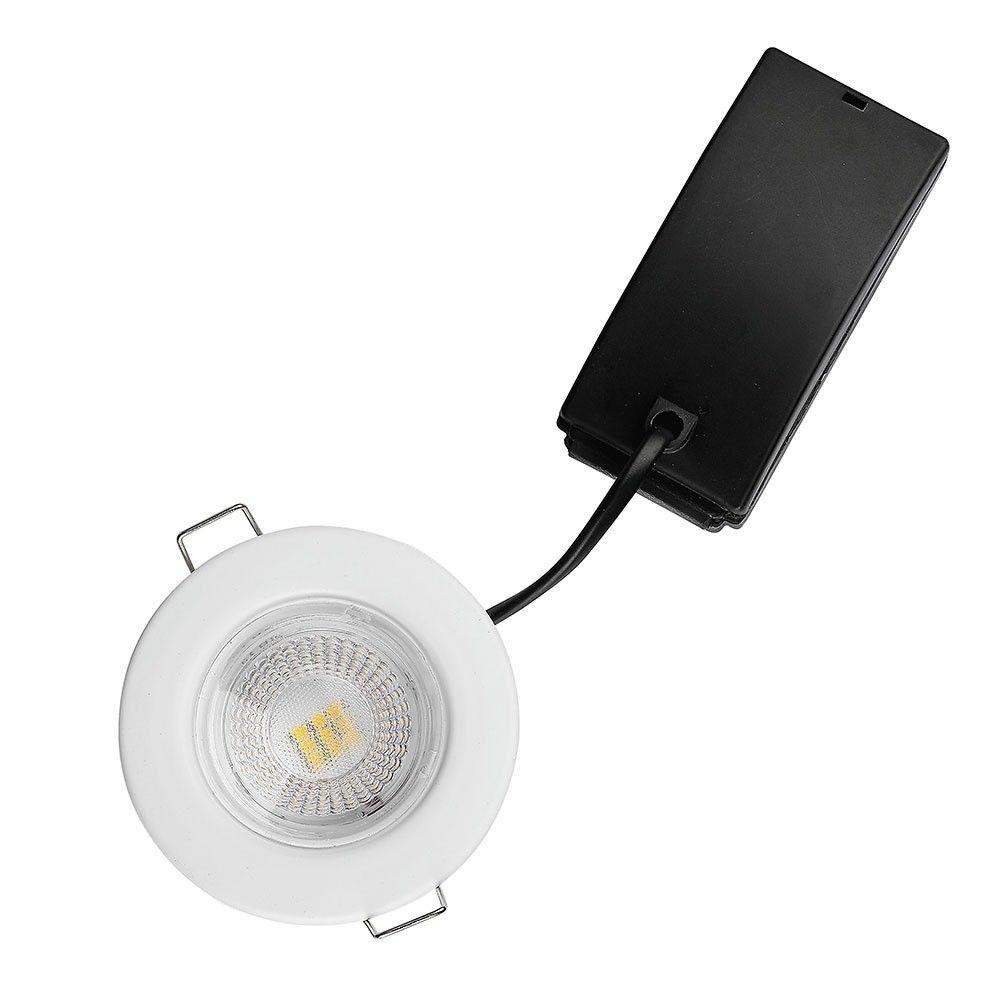 VT-885 5W SPOTLIGHT FIRERATED FITTING SAMSUNG CHIP 4000K -WHITE DIMMABLE