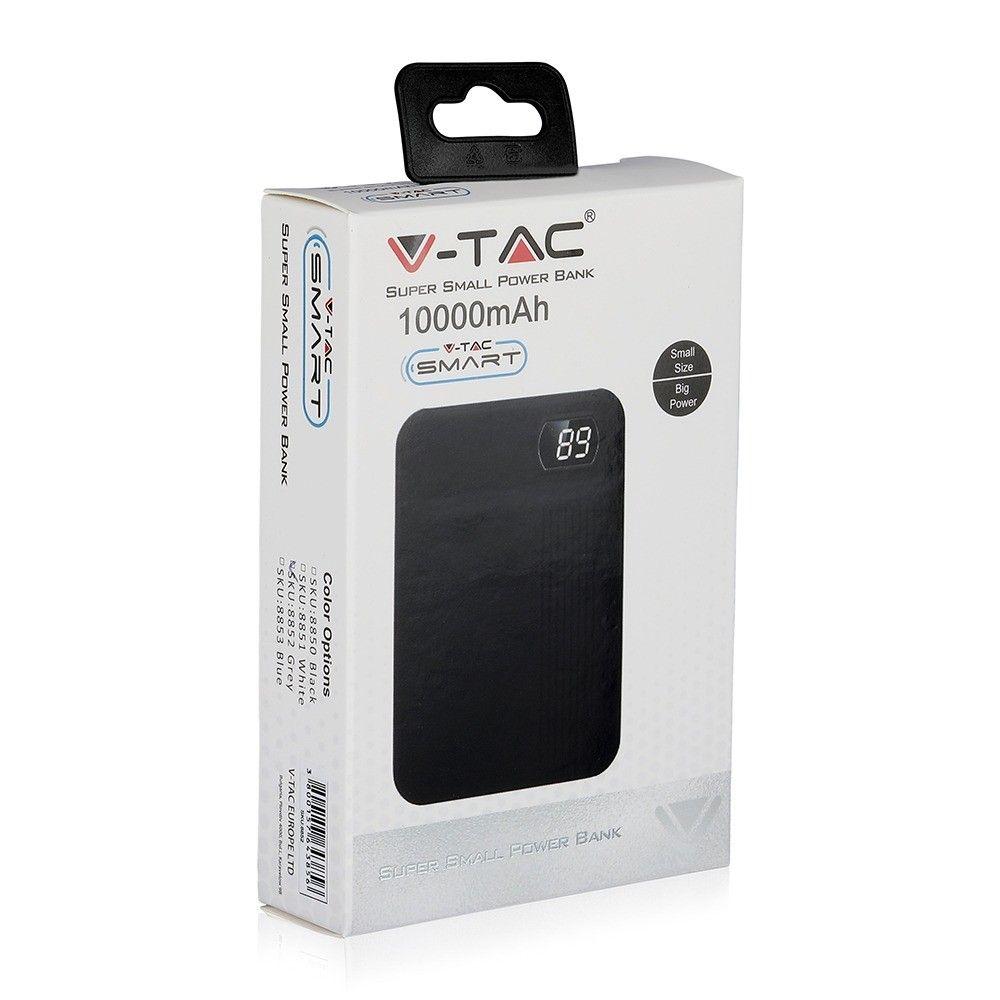 Power Bank, 3.7V, 10000mAh/37wh, 5V, Czarny, VTAC, SKU 8850