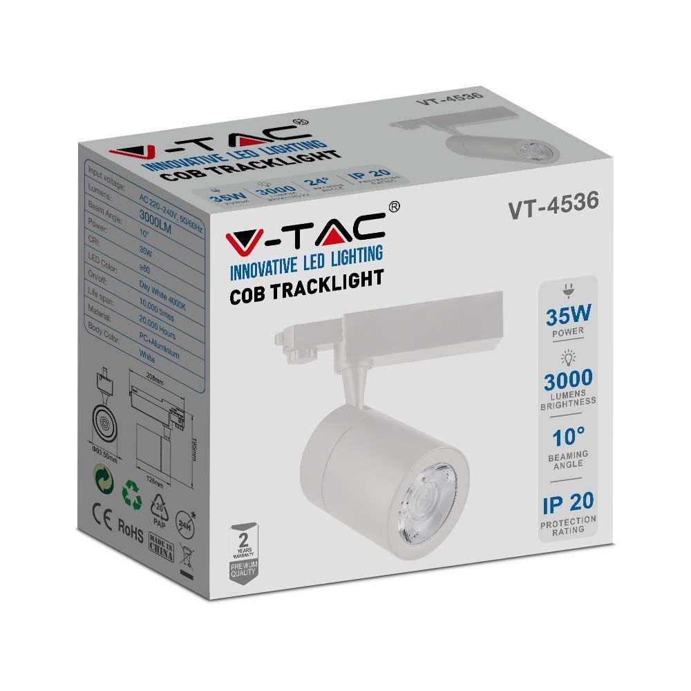 VT-4536 35W LED TRACKLIGHT 3000K WHITE BODY