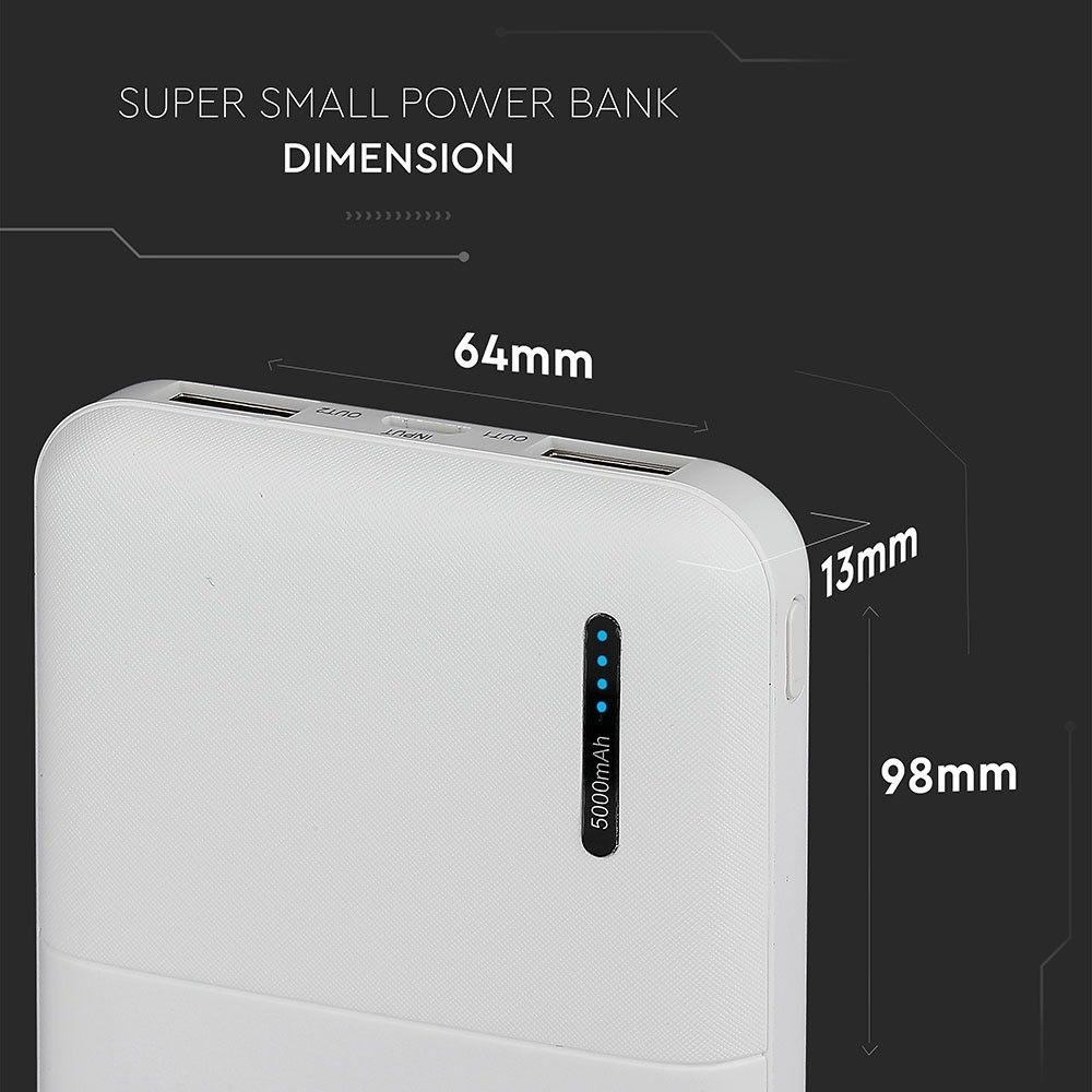 VT-3517 5000mah POWER BANK-WHITE