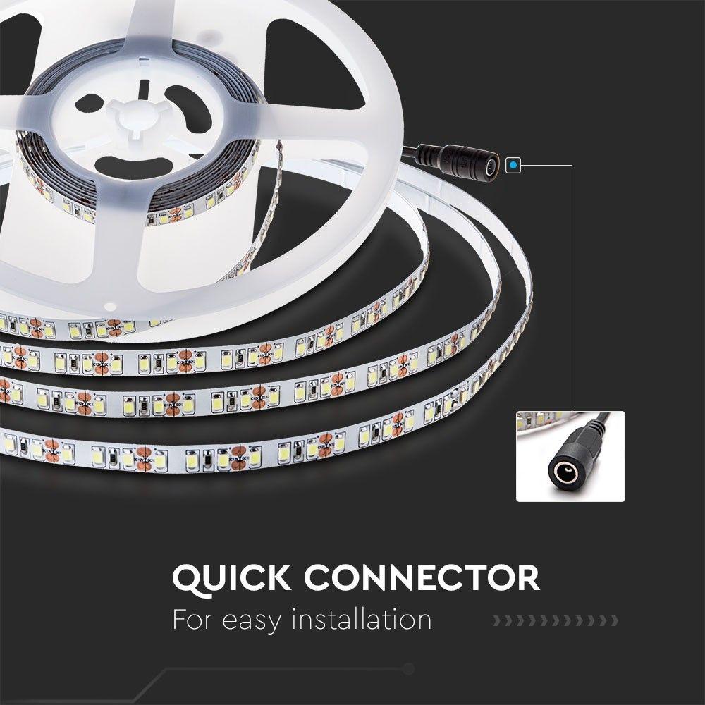 VT-2835-120 7.2W/M LED STRIP LIGHT 6000K IP20 24V DOUBLE PCB(10M/ROLL PRICE PER M)