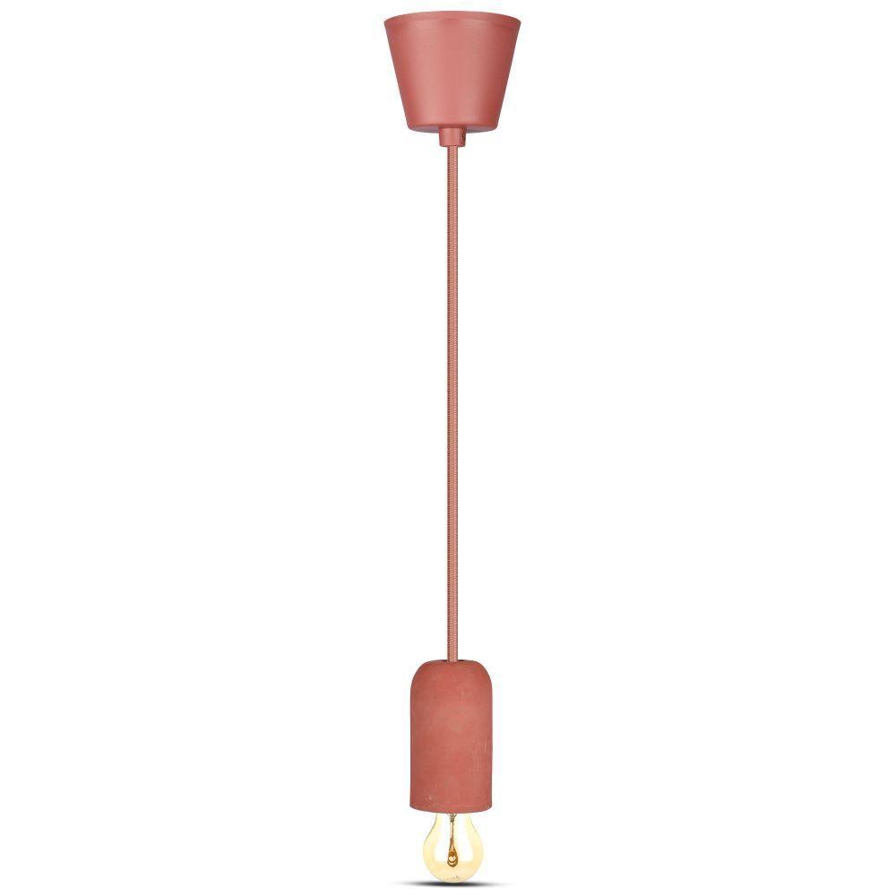 VT-7668 E27 CONCRETE PENDANT LIGHT-RED