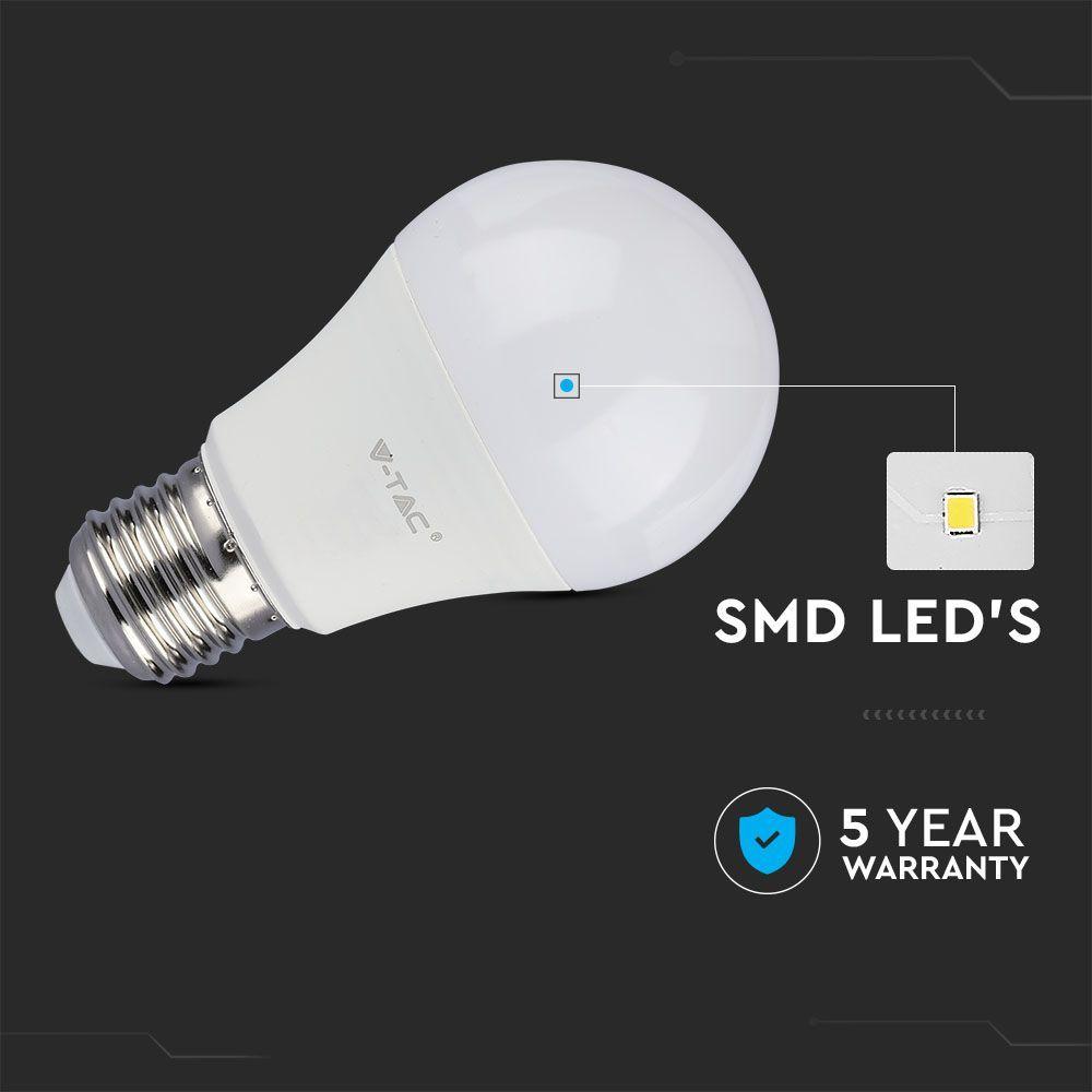 VT-262D 12W A60 LED PLASTIC BULB SAMSUNG CHIP 3000K E27 DIMMABLE